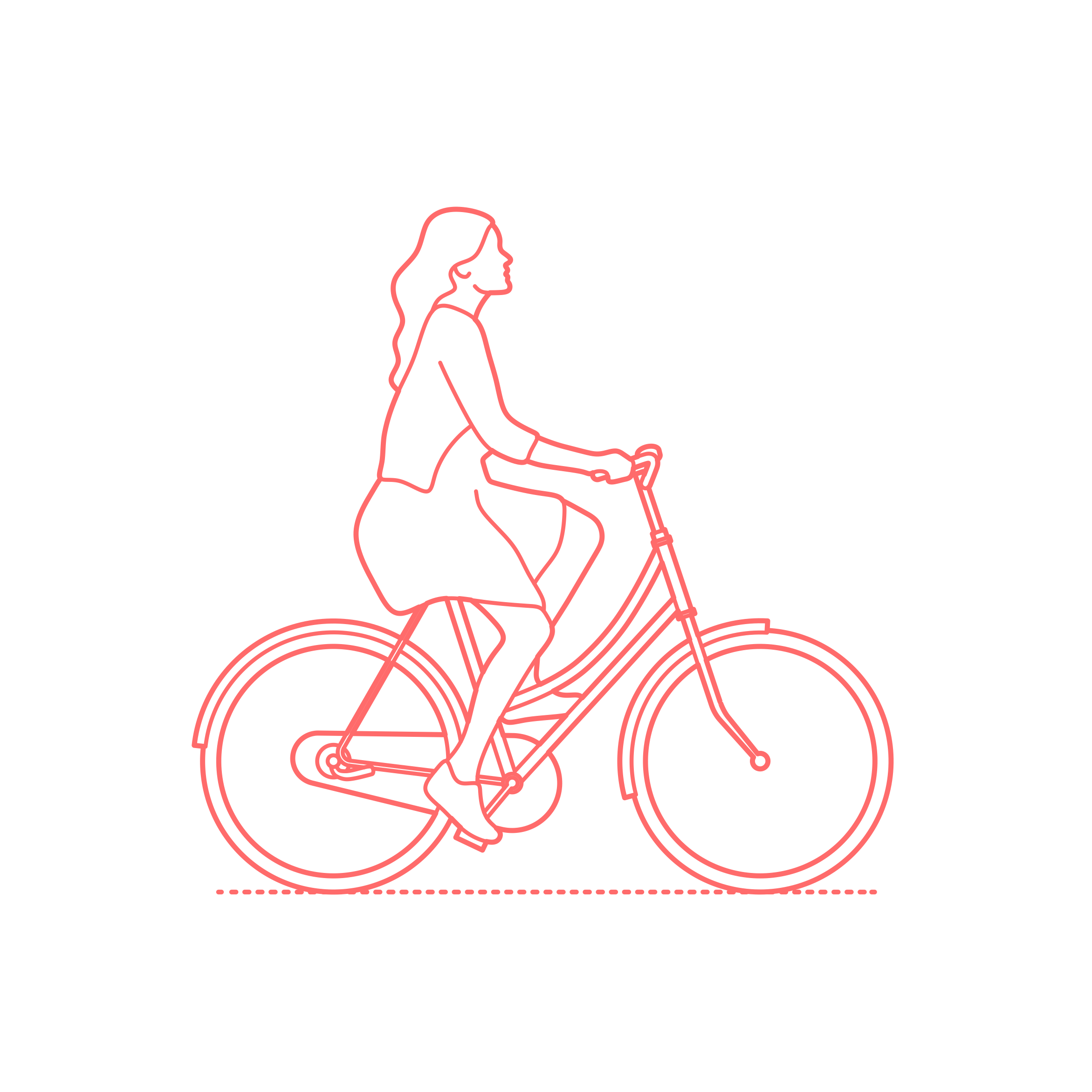 Humans Cycling Women Casual Side Vinyl Svg File Free Vectors